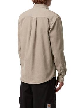 Camisa Carhartt Madison de pana beige para hombre