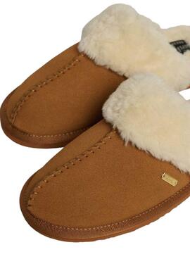Zapatillas Superdy Mule tostado para mujer