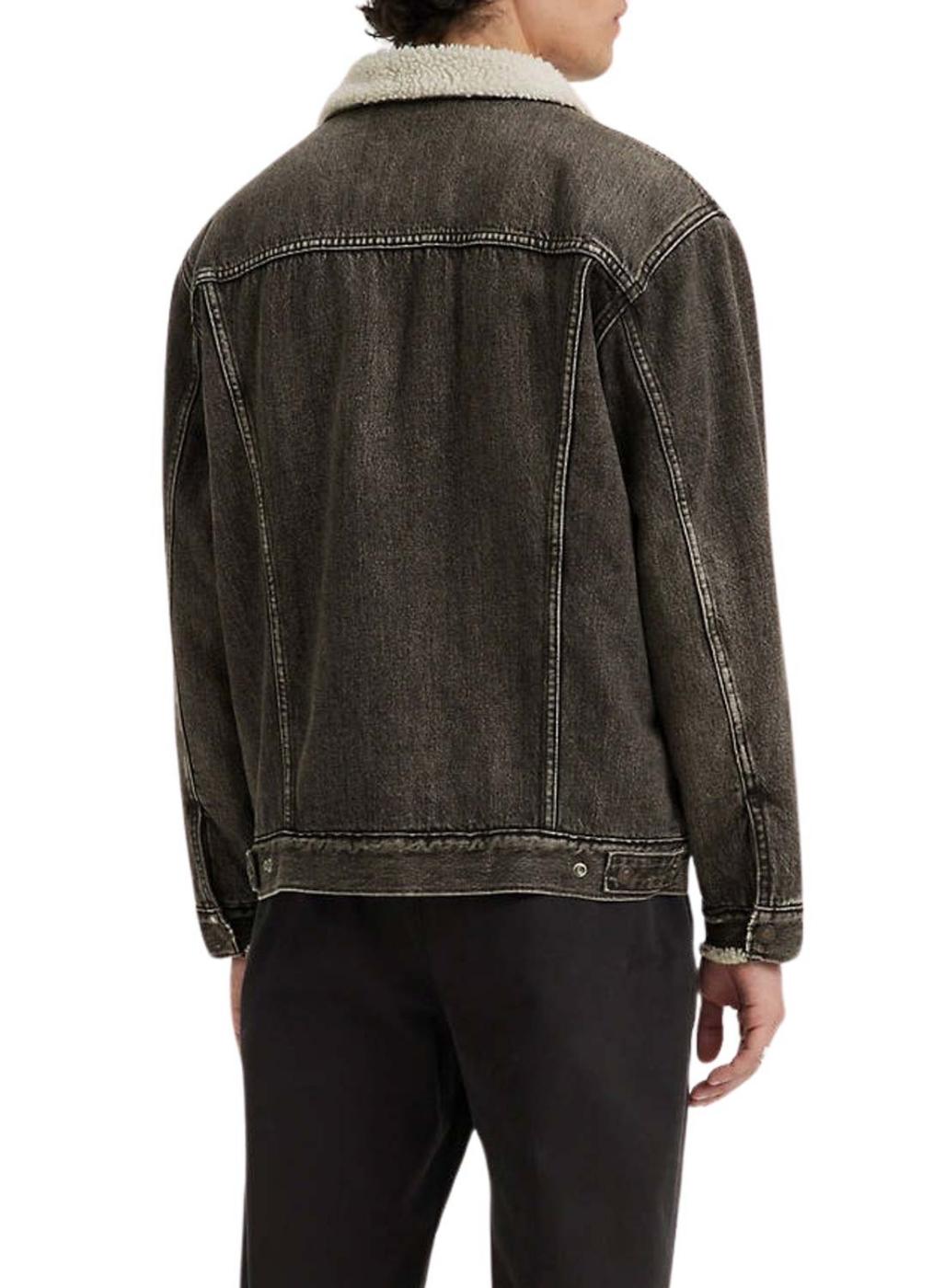 Cazadora vaquera Levis Sherpa Relaxed negro para hombre