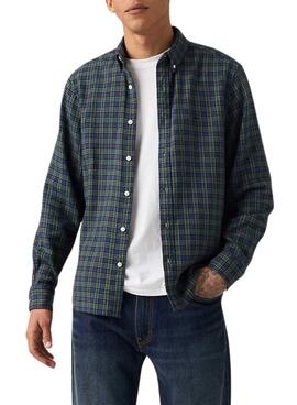 Camisa Levis Authentic Button cuadros verde para hombre