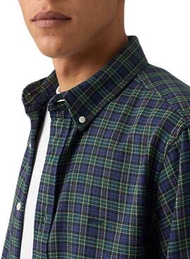 Camisa Levis Authentic Button cuadros verde para hombre