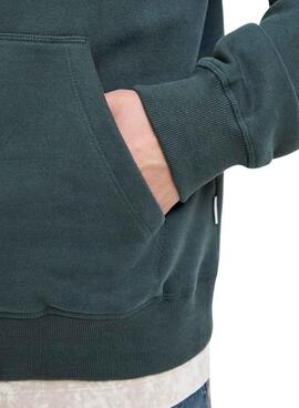 Sudadera Jack and Jones Bleecker verde con capucha para hombre