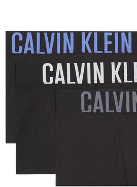 Pack 3 calzoncillos Calvin Klein Jeans negro tiro bajo para hombre