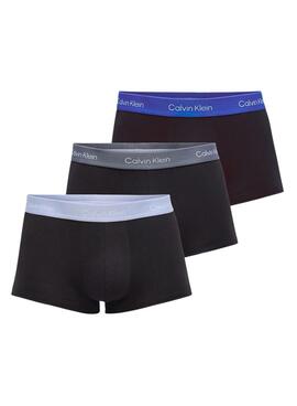 Pack 3 calzoncillos Calvin Klein Jeans negro tiro bajo para hombre