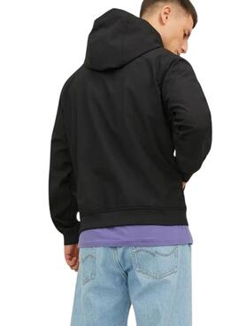 Sudadera con cremallera Jack and Jones Basic negro para hombre