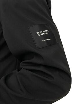 Sudadera con cremallera Jack and Jones Basic negro para hombre
