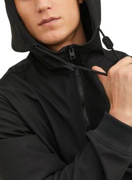 Sudadera con cremallera Jack and Jones Basic negro para hombre