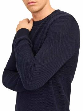 Jersey Jack and Jones Globe azul marino para hombre