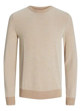 Jersey Jack and Jones Globe beige para hombre