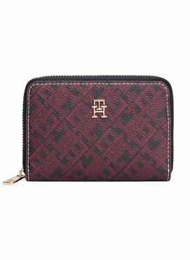 Cartera Tommy Hilfiger Icon print monograma marino para mujer