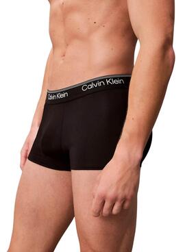Pack 3 calzoncillos Calvin Klein Jeans microfibra negro tiro bajo para hombre