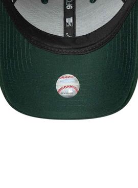 Gorra New Era Velour 9FORTY New York Yankees verde para mujer