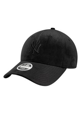 Gorra New Era Velour 9FORTY New York Yankees negro para mujer