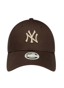 Gorra New Era Essential Midi 9FORTY marrón para mujer