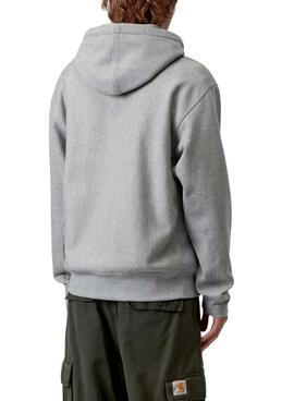 Sudadera Carhartt Hooded American Script gris oscuro para hombre