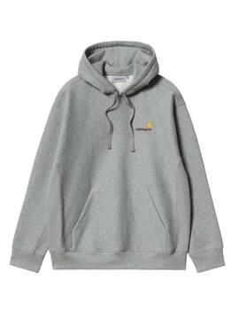 Sudadera Carhartt Hooded American Script gris oscuro para hombre
