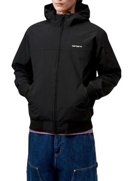Cazadora Carhartt Sail con capucha negro para hombre