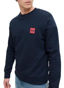 Sudadera Jack and Jones Brandy azul marino para hombre