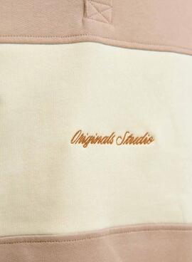 Polo Jack and Jones Norrebro camel y beige para hombre
