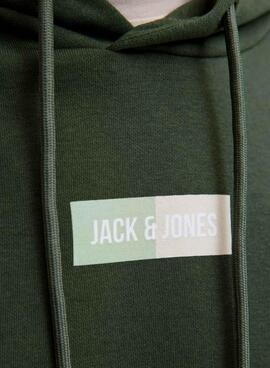 Sudadera Jack and Jones Pan verde para hombre