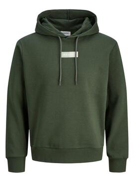 Sudadera Jack and Jones Pan verde para hombre