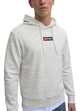 Sudadera Jack and Jones Pan gris para hombre