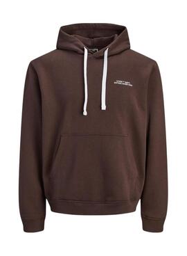 Sudadera Jack and Jones Cocover marrón para hombre