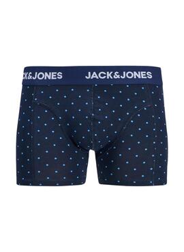 Pack calzoncillos Jack and Jones Anthony azul para hombre