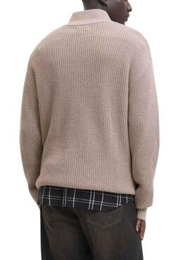 Jersey Jack and Jones Kaito Zip beige para hombre