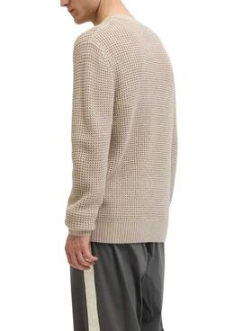 Jersey Jack and Jones Global beige para hombre