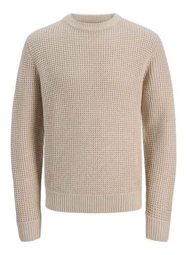 Jersey Jack and Jones Global beige para hombre