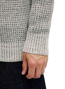 Jersey Jack and Jones Global gris para hombre