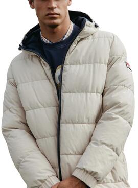 Plumífero El Pulpo acolchado Ártico reversible beige y marino para hombre