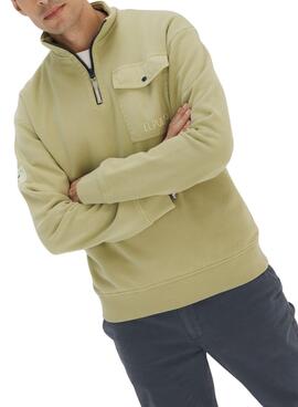 Sudadera El Pulpo Perkins bolsillo verde para hombre