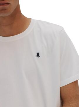 Camiseta El Pulpo bordado logo blanco para hombre