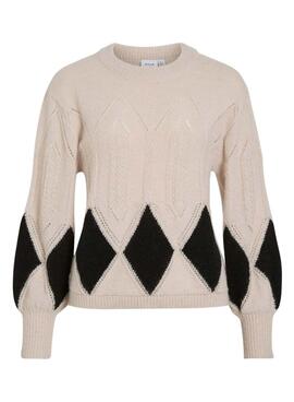 Jersey Vila Vituli rombos negro para mujer