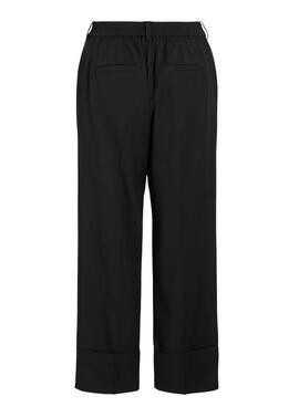 Pantalón Vila Viellie recto negro para mujer
