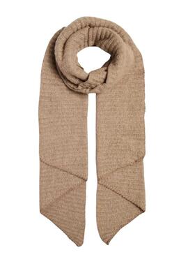 Bufanda Pieces Pyron estructurado beige para mujer