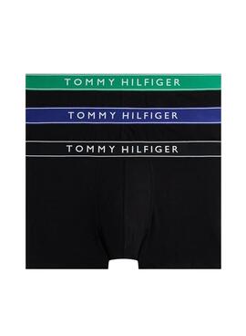 Pack 3 calzoncillos Tommy Hilfiger Trunk negro cintura colores para hombre