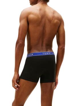 Pack 3 calzoncillos Tommy Hilfiger Trunk negro cintura colores para hombre