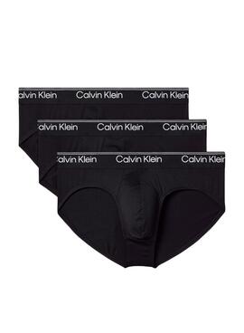 Pack 3 slips Calvin Klein Microfibre Stretch negro para hombre