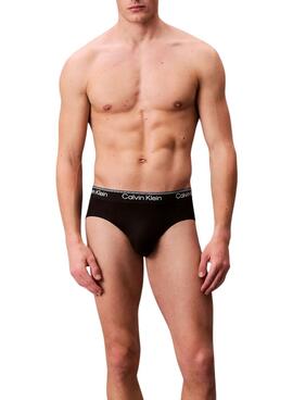 Pack 3 slips Calvin Klein Microfibre Stretch negro para hombre