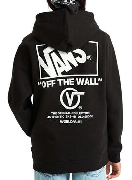 Sudadera Vans Stockpile negro para niña y niño