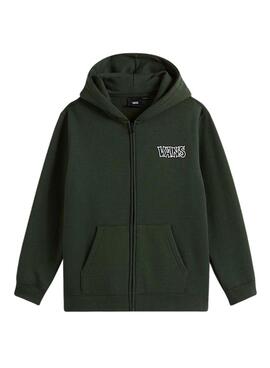 Sudadera Vans Classified verde para niña y niño