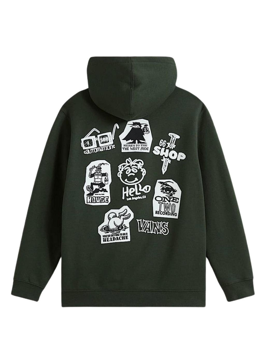 Sudadera Vans Classified verde para niña y niño