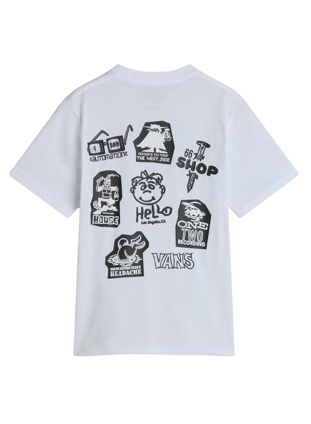 Camiseta Vans Classified blanco para niño y niña