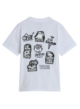 Camiseta Vans Classified blanco para niño y niña