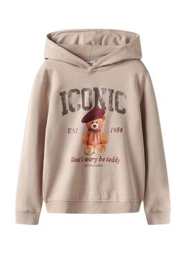 Sudadera Name It Frycca beige para niña