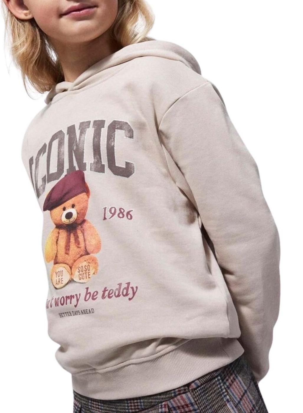 Sudadera Name It Frycca beige para niña