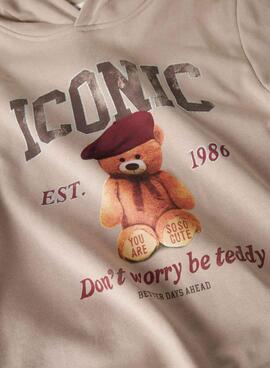 Sudadera Name It Frycca beige para niña